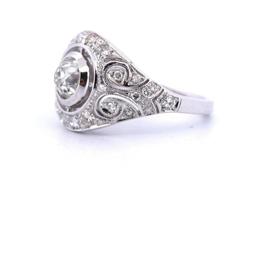 Bague 57 Liberty - Bague en or blanc 18 ct et diamants 2,30 ct 58 Facettes