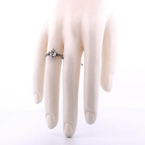 Bague 49 Bague en or jaune 18 carats avec diamant taille ancienne 58 Facettes