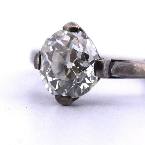 Bague 49 Bague en or jaune 18 carats avec diamant taille ancienne 58 Facettes