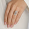 Bague 54 Bague en or blanc avec onyx et diamants 58 Facettes AN102 (00719)