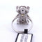 Bague 54 Bague en or blanc 18 carats avec onyx et diamants 58 Facettes