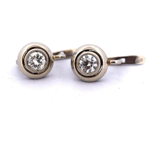 Boucles d'oreilles Boucles d'oreilles anciennes en diamants - Or blanc 58 Facettes