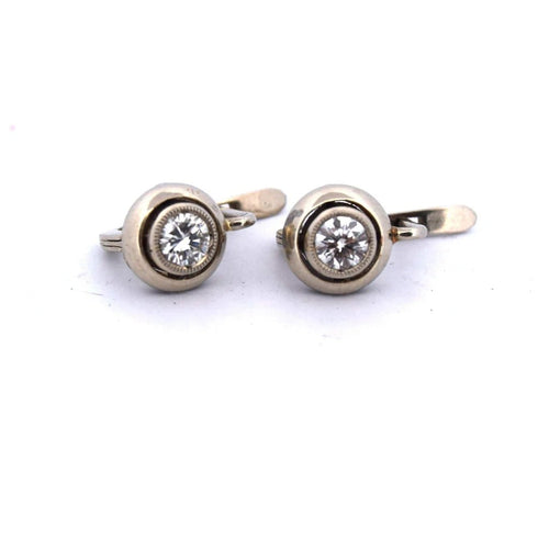 Boucles d'oreilles Boucles d'oreilles anciennes en diamants - Or blanc 58 Facettes