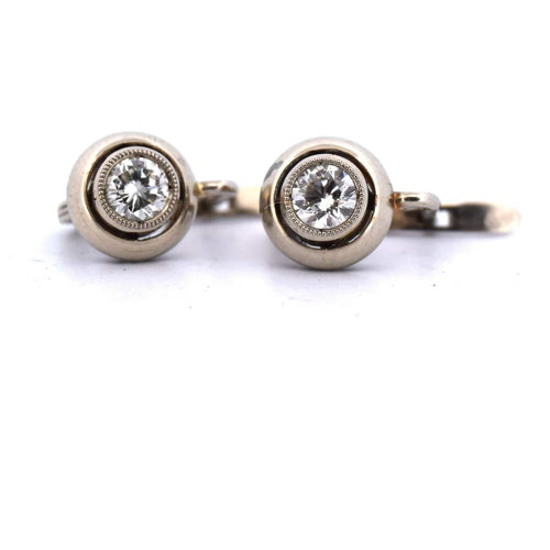 Boucles d'oreilles Boucles d'oreilles anciennes en diamants - Or blanc 58 Facettes