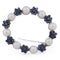 Broche Broche en or blanc 18 ct, perles de culture et saphirs 58 Facettes SP24 '(0379)
