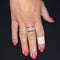 Bague 61 Bague cocktail années 1950 en or jaune 18 carats et diamants 58 Facettes