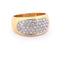 Bague 61 Bague cocktail années 1950 en or jaune 18 carats et diamants 58 Facettes