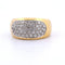 Bague 61 Bague cocktail années 1950 en or jaune 18 carats et diamants 58 Facettes