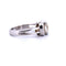 Bague 52 Bague années 1950 en or blanc 18 carats et diamants ovales 58 Facettes