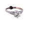 Bague 54 Bague ancienne en platine avec diamants 58 Facettes