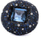 Bague 54 Bague cocktail en or blanc 18 ct avec aigue-marine, saphirs et diamants 58 Facettes AN329 (00649)
