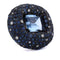 Bague 54 Bague cocktail en or blanc 18 ct avec aigue-marine, saphirs et diamants 58 Facettes AN329 (00649)