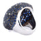 Bague 54 Bague cocktail en or blanc 18 ct avec aigue-marine, saphirs et diamants 58 Facettes AN329 (00649)