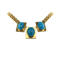 Collier Collier en or jaune 18 carats avec turquoise 58 Facettes