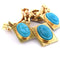 Collier Collier en or jaune 18 carats avec turquoise 58 Facettes