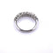 Bague 53 Bague demi-éternité vintage en or blanc 18 kt et diamants 58 Facettes AN362 (0079)