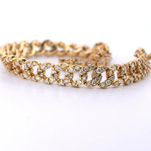 Bracelet Bracelet en or jaune 18 carats avec diamants 58 Facettes