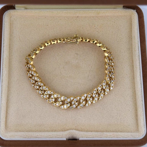 Bracelet Bracelet en or jaune 18 carats avec diamants 58 Facettes
