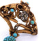 Broche Broche victorienne en or jaune 18 carats avec turquoise et diamants 58 Facettes SP29 '(00019)
