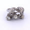 Bague 53 Bague vintage années 1940 en or blanc 18 carats et diamants 58 Facettes