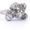 Bague 53 Bague vintage années 1940 en or blanc 18 carats et diamants 58 Facettes