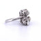 Bague 53 Bague vintage années 1940 en or blanc 18 carats et diamants 58 Facettes