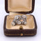 Bague 53 Bague vintage années 1940 en or blanc 18 carats et diamants 58 Facettes