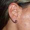 Boucles d'oreilles Boucles d'oreilles en or blanc 18 carats avec diamants et rubis 58 Facettes