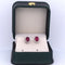 Boucles d'oreilles Boucles d'oreilles en or blanc 18 carats avec diamants et rubis 58 Facettes