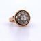 Bague ancienne en or rose avec diamants