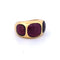 Bague 48 Bague vintage en or jaune 18 ct et tourmalines cabochon 58 Facettes AN448 ‘(00219)