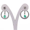 Boucles d'oreilles Boucles d'oreilles vintage en platine avec émeraudes et diamants 58 Facettes
