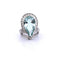 Bague 56 Bague en or blanc 18 kt avec aigue-marine et diamants 58 Facettes