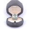 Bague 56 Bague en or blanc 18 kt avec aigue-marine et diamants 58 Facettes