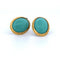 Boucles d'oreilles Boucles d’oreilles vintage - Turquoise cabochon en or jaune 18 ct 58 Facettes