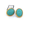 Boucles d'oreilles Boucles d’oreilles vintage - Turquoise cabochon en or jaune 18 ct 58 Facettes