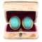 Boucles d'oreilles Boucles d’oreilles vintage - Turquoise cabochon en or jaune 18 ct 58 Facettes