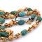 Collier Collier vintage - Collier en or jaune 18 kt avec turquoise 58 Facettes