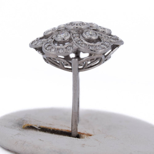 Bague 52 Art déco - Bague en platine et diamants 58 Facettes AN546 - P11 (06719)