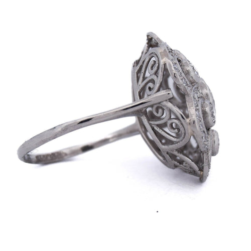 Bague 52 Art déco - Bague en platine et diamants 58 Facettes AN546 - P11 (06719)