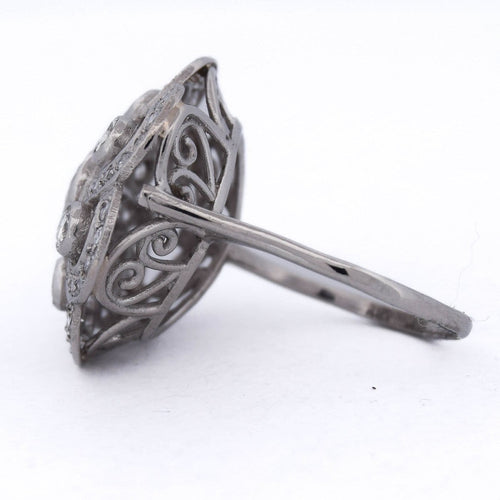 Bague 52 Art déco - Bague en platine et diamants 58 Facettes AN546 - P11 (06719)