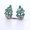 Boucles d'oreilles Boucles d'oreilles en platine avec émeraudes et diamants 58 Facettes