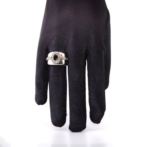 Bague 58 Bague vintage en or blanc 18 carats avec saphir et diamants 58 Facettes AN498 '(00419)