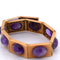 Bracelet Bracelet vintage en or jaune 18 carats avec améthystes 58 Facettes BR102