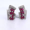 Boucles d'oreilles Boucles d’oreilles en platine et or jaune 18 carats rubis et diamants 58 Facettes