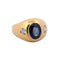Bague 52 Bague vintage en or jaune 18 carats avec saphir 2,80 ct et diamants 58 Facettes