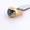 Bague 52 Bague vintage en or jaune 18 carats avec saphir 2,80 ct et diamants 58 Facettes