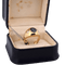 Bague 52 Bague vintage en or jaune 18 carats avec saphir 2,80 ct et diamants 58 Facettes