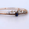 Bracelet Bracelet vintage en or jaune 18 carats avec perles, saphir et diamants 58 Facettes