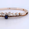 Bracelet Bracelet vintage en or jaune 18 carats avec perles, saphir et diamants 58 Facettes